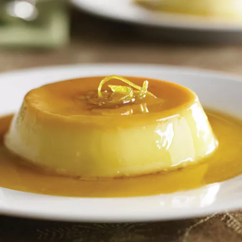 White Chocolate&ndash;Lime Creme Caramel