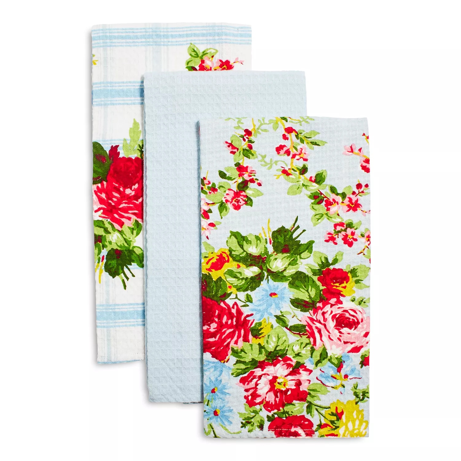 April Cornell Kitchen Towel Set of 3 Colorful Flower Garden