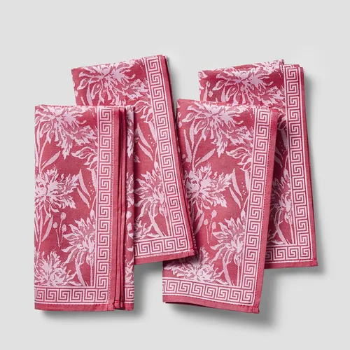 Sur La Table Jacquard Chrysanthemum Napkins, Set of 4