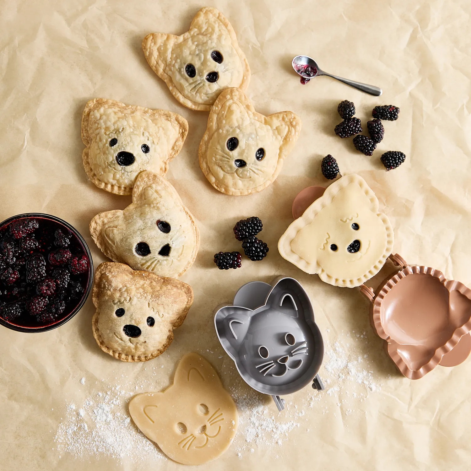Dog & Cat Hand Pie Molds, Set of 2 