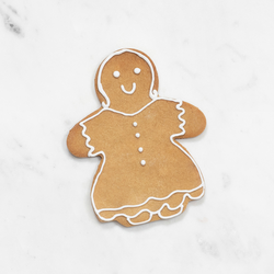 Copper-Plated Gingerbread Girl Cookie Cutter with Handle