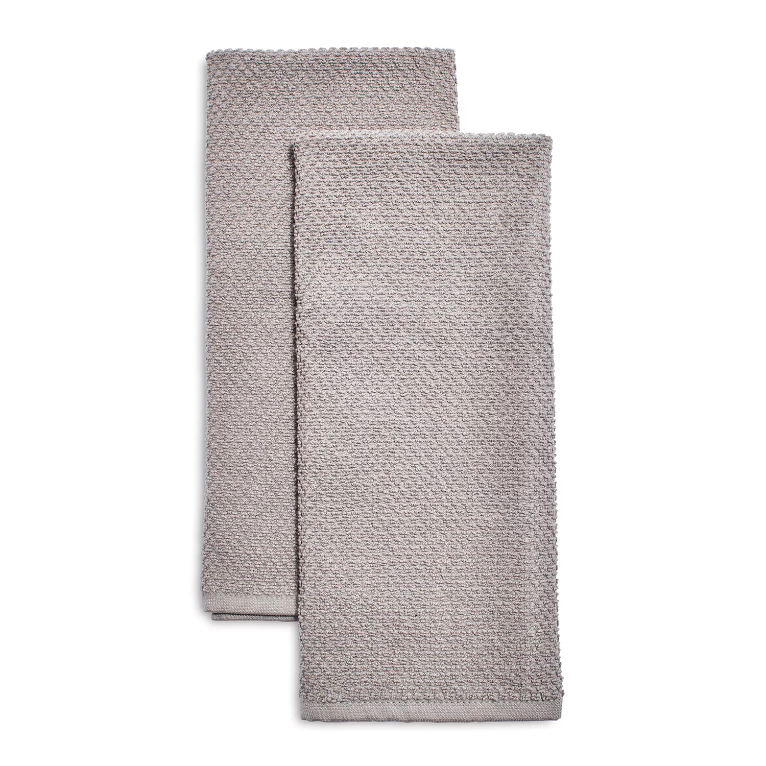 Textured Terry Black Organic Cotton Dish Towels, Set of 2 +