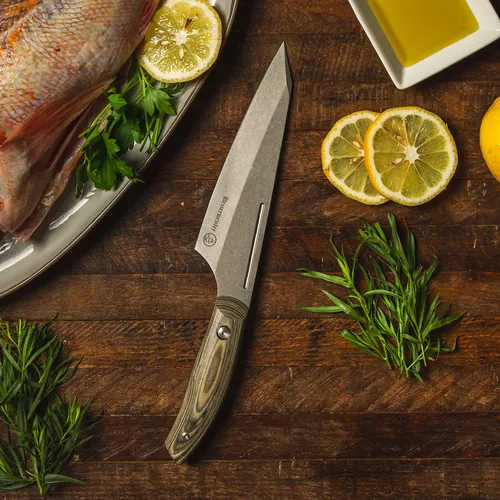 Messermeister April Bloomfield Carbon Chef Knife, 6.5"