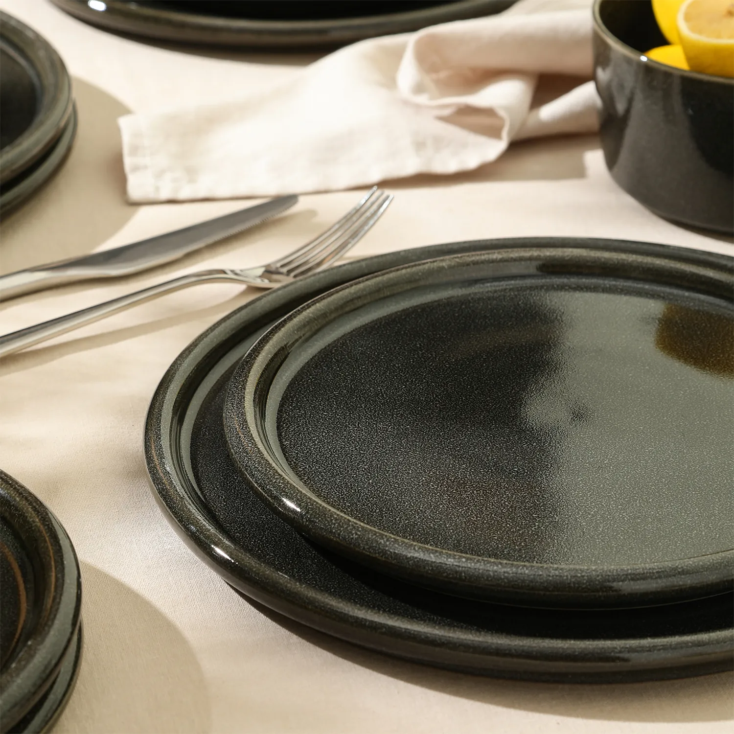 Stone Lain Eden Stoneware 12-Piece Dinnerware Set