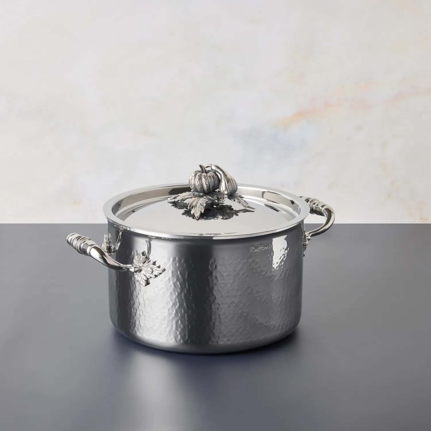 Ruffoni Opus Prima Hammered Stainless Steel Soup Pot, 4 qt.