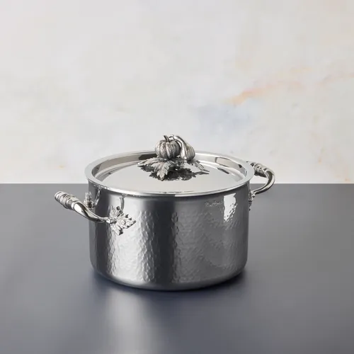 Ruffoni Opus Prima Hammered Stainless Steel Soup Pot, 4 qt.