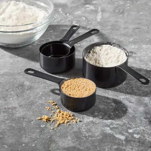 Sur La Table Black Measuring Cups, Set of 4