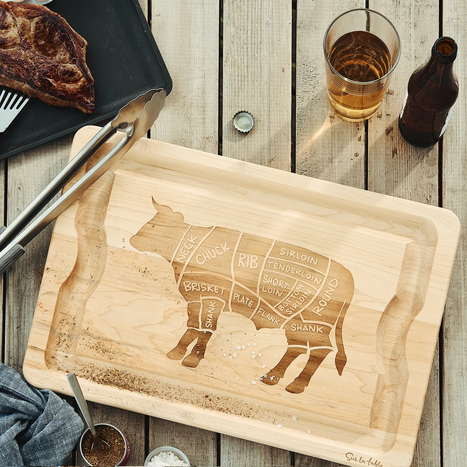 Sur La Table Engraved Maple BBQ Board, 20" x 14"