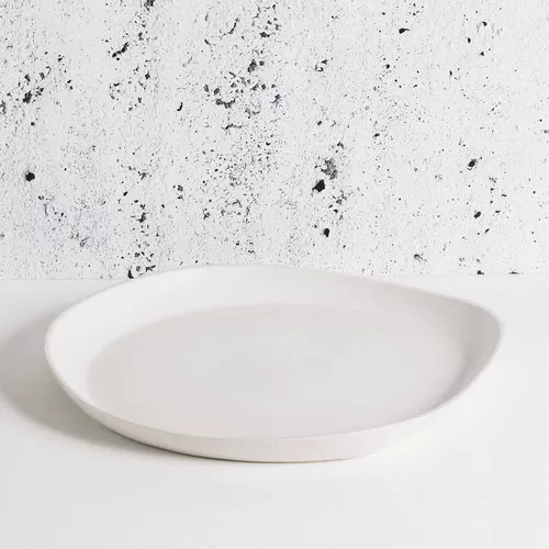 Gharyan Stoneware Round Serving Platter, 16"