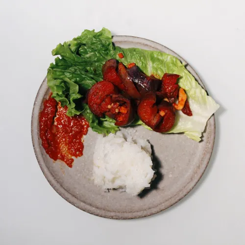 Eggplant Bo Ssam with Ssamjang Sauce