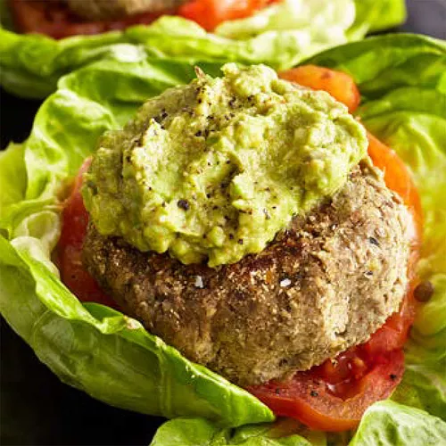 Veggie &#38; Lentil Burgers with Avocado Mash