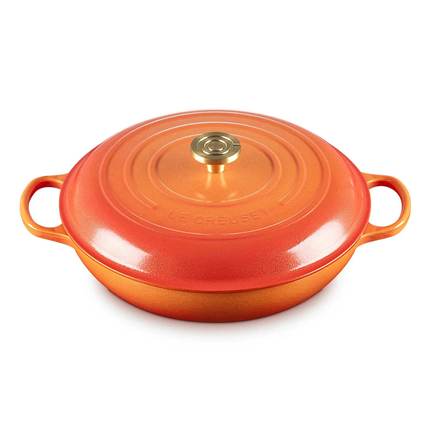 Le Creuset Signature Flamme Dorée Braiser, 5.5 qt.
