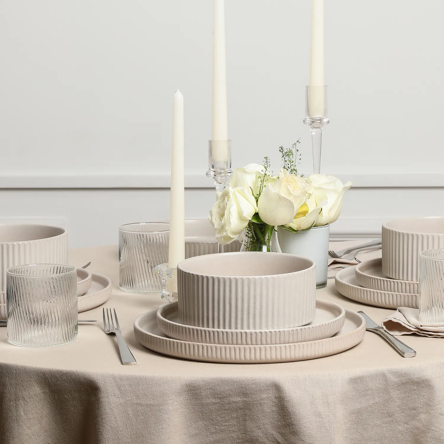 Stone Lain Haven Stoneware 12-Piece Dinnerware Set