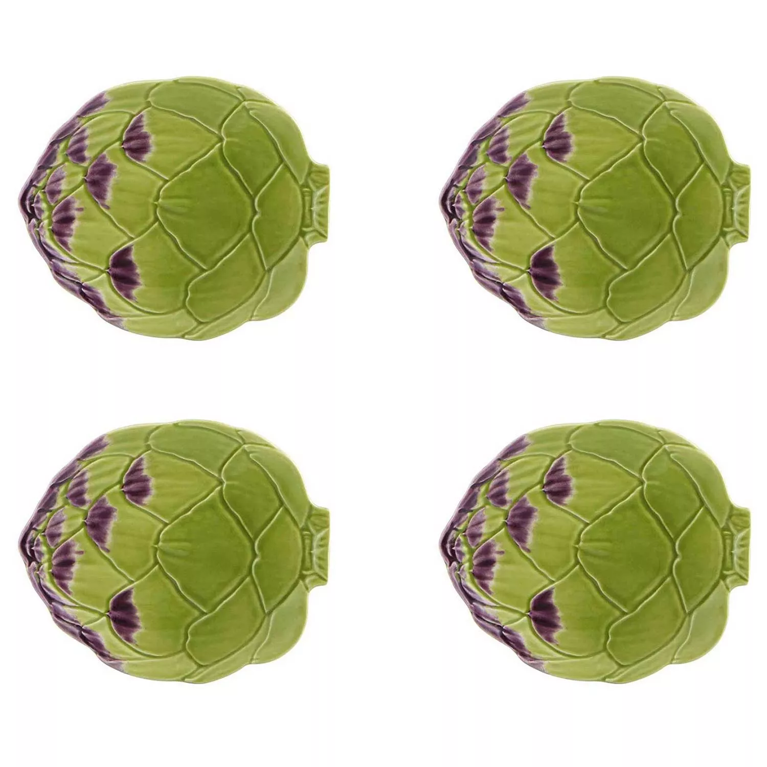 Bordallo Pinheiro Artichoke Bread Plates, Set of 4