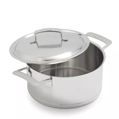 Demeyere Silver7 Stainless Steel Dutch Oven with Lid, 5.5 Qt.