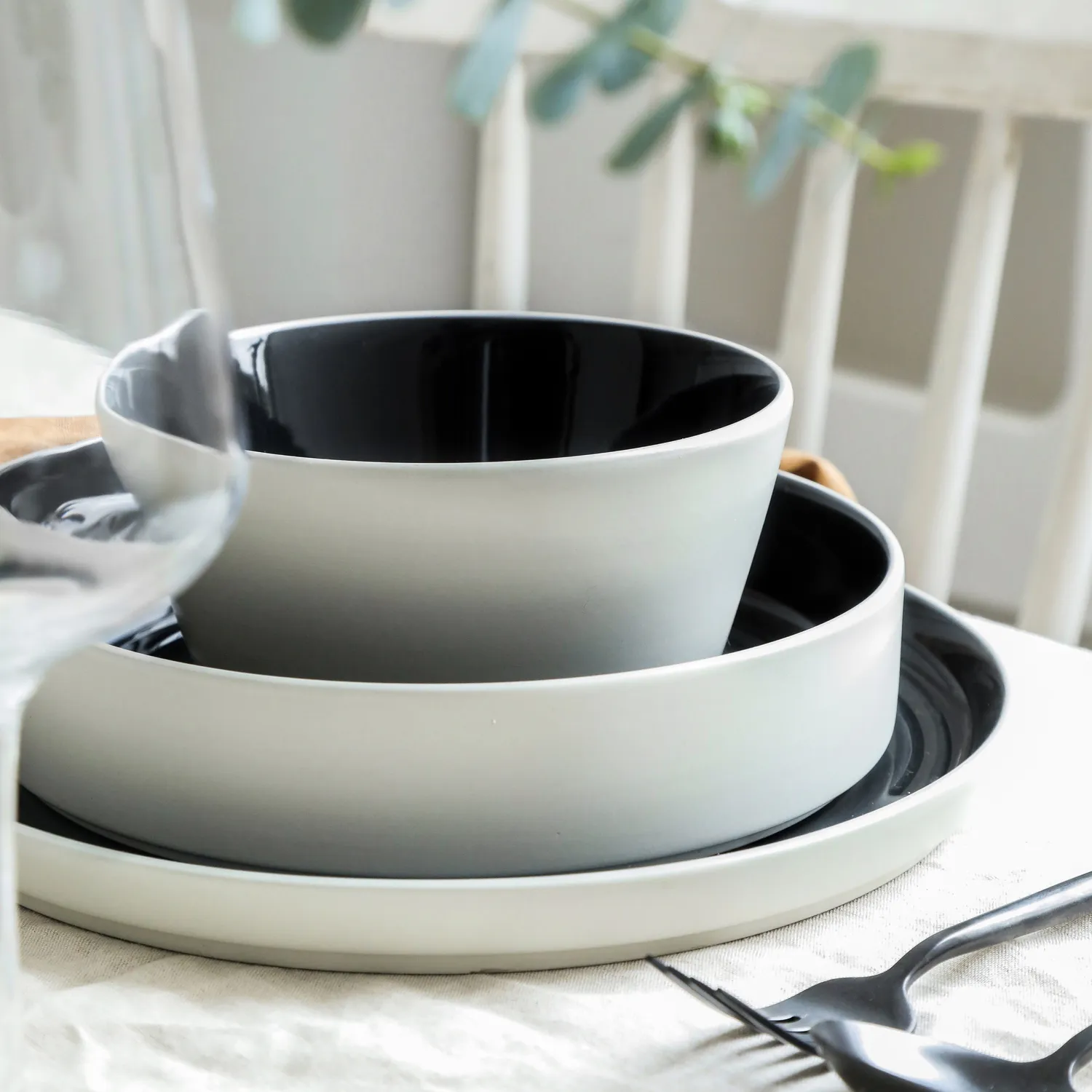 Stone Lain Elica Stoneware 12-Piece Dinnerware Set