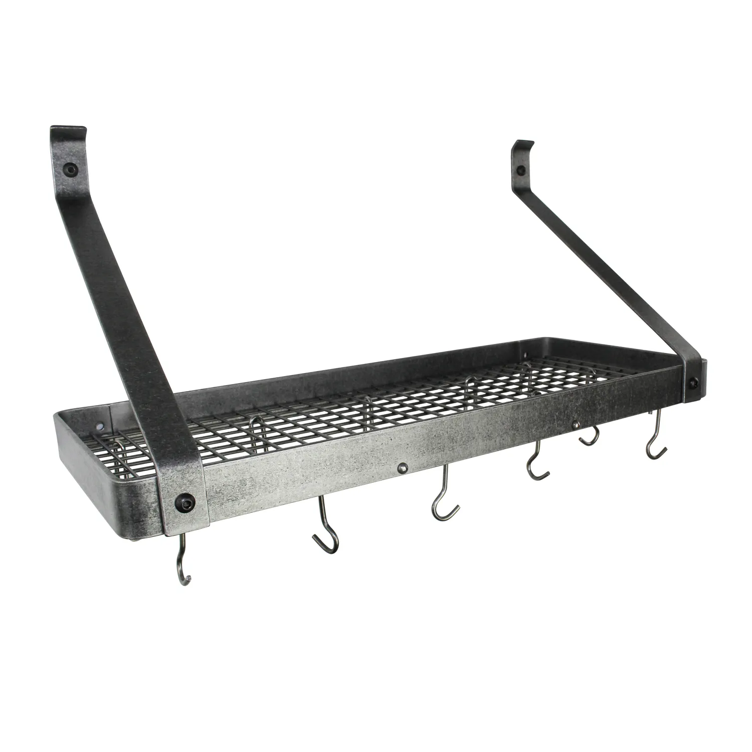 Enclume Gourmet Hammered Steel Bookshelf Wall Racks