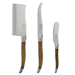 French Home 3-Piece Laguiole Cheese Knife Set