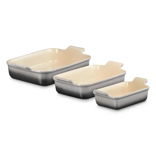 Le Creuset Heritage Stoneware 3-Piece Rectangular Baker Set