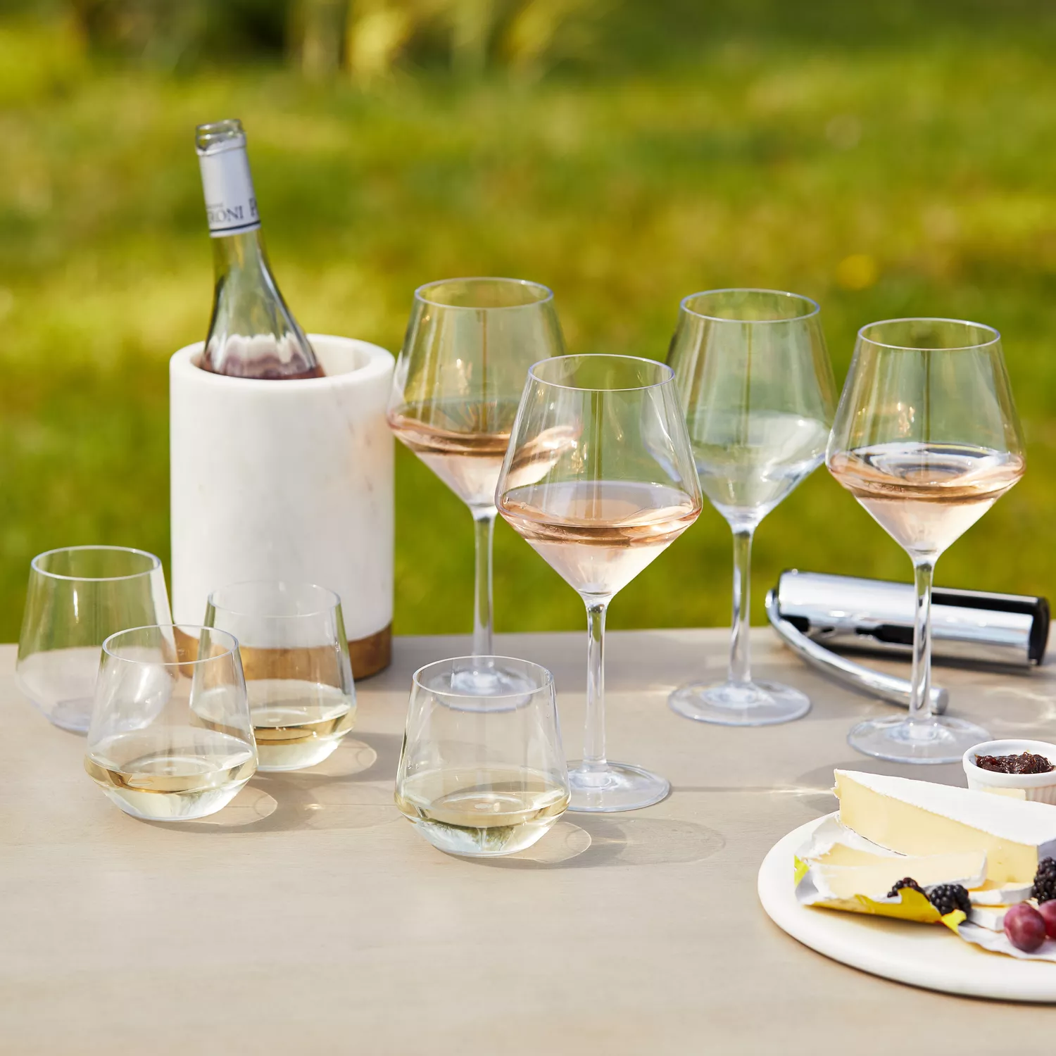 Sur La Table Outdoor Stemless Wine Glasses, Set of 4