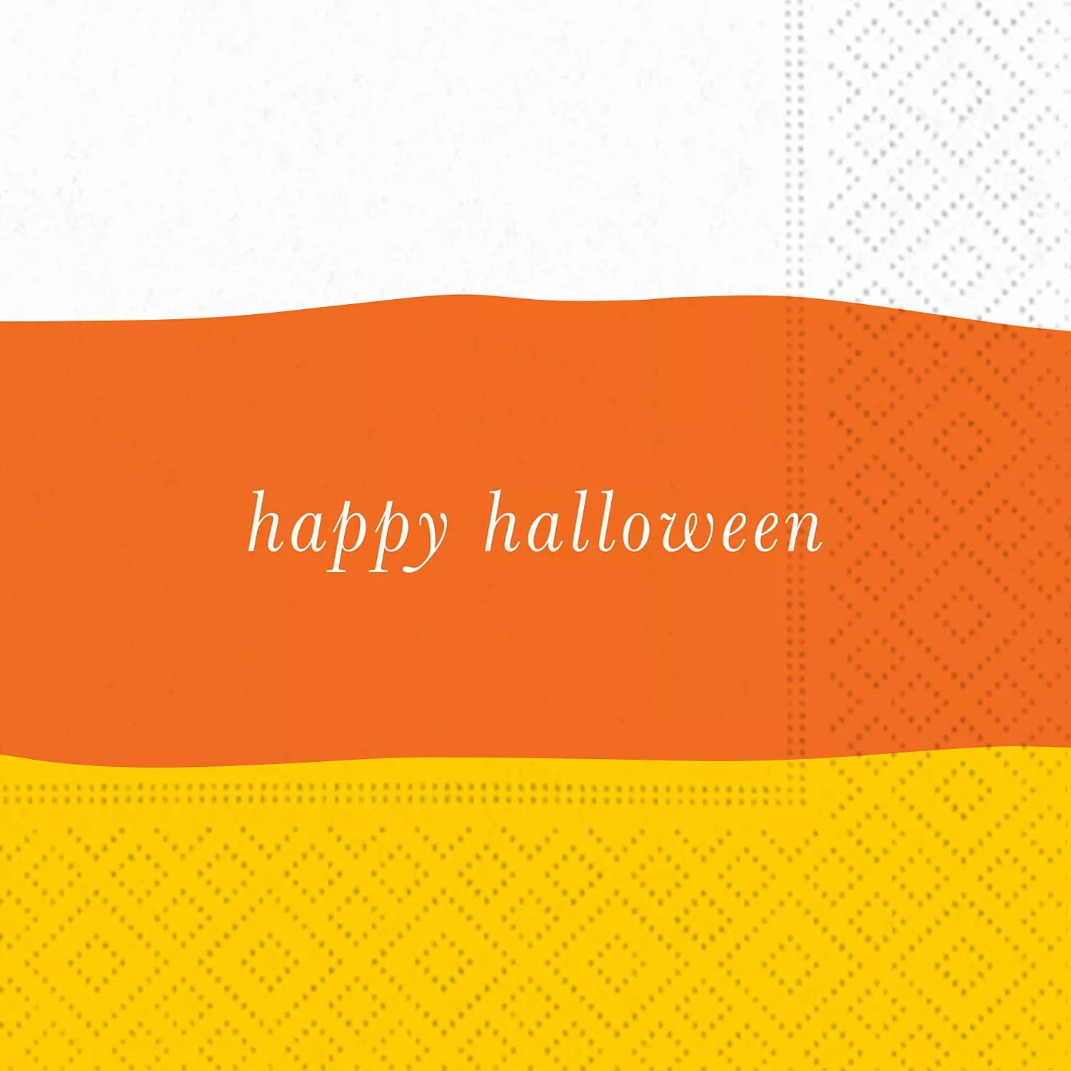 &#34;Happy Halloween&#34; Candy Corn Cocktail Napkins, Set of 20