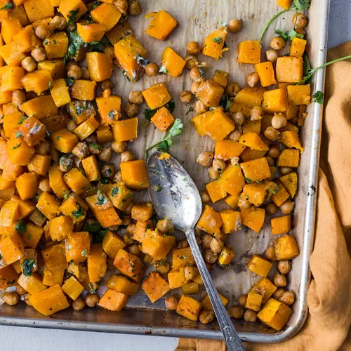 Cumin Roasted Butternut Squash with Chickpeas