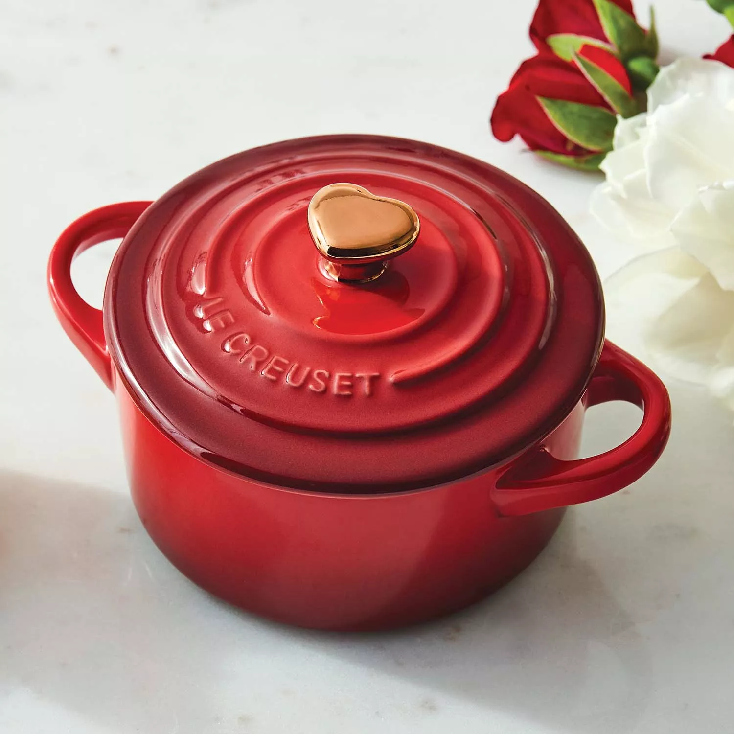 Le Creuset Red Mini Cocotte Dutch Oven 3.5” Dish Bowl