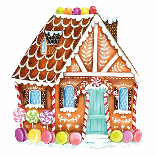 Hester & Cook Gingerbread House Paper Placemats, Set of 12