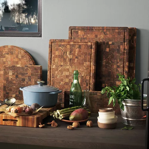 Teakhaus End-Grain Butcher Block w/ Bowl Cutout