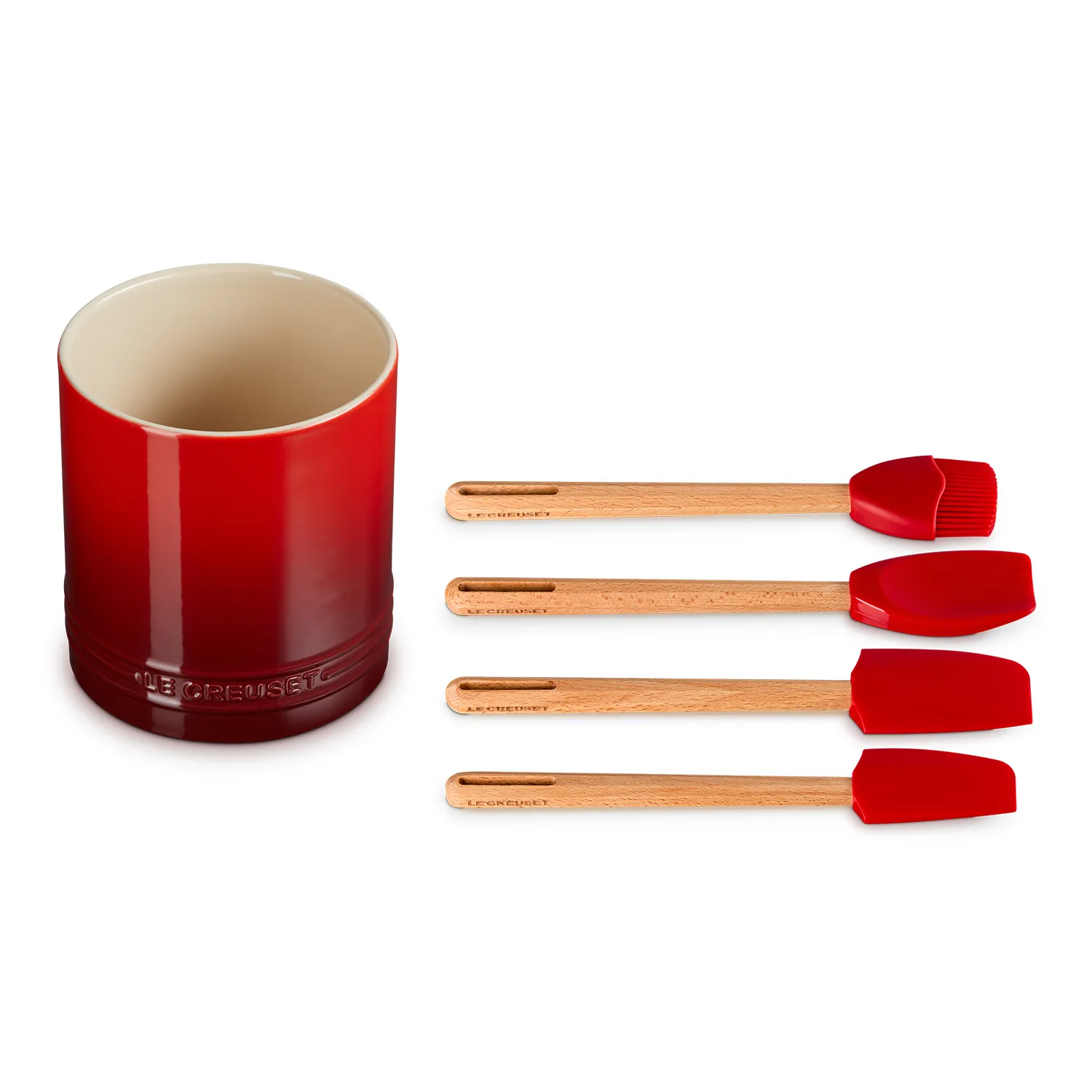 Le Creuset Peche 5-Piece Crock & Tool Set