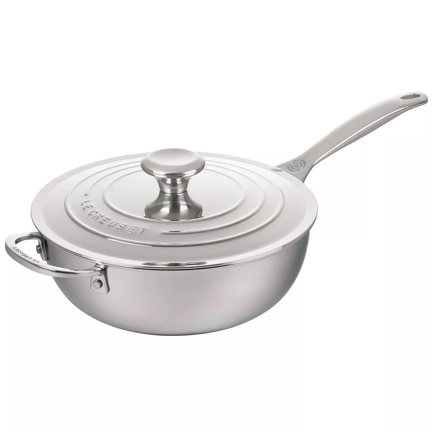 Le Creuset Stainless Steel Nonstick Saucepan with Lid, 3.5 Qt.