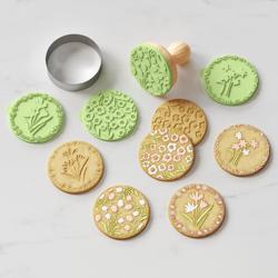 Sur La Table Floral Stamp 6-Piece Cookie Cutter Set