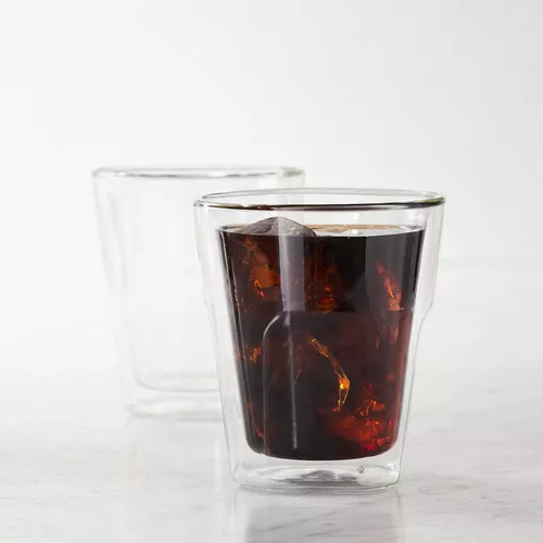 Sur La Table Vide Double-Wall Coffee Glasses, Set of 2