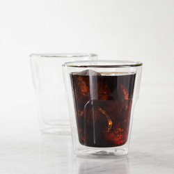 Sur La Table Vide Double-Wall Coffee Glasses, Set of 2