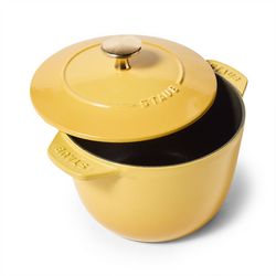 Staub Petite Round Oven, 1.5 qt. A beauty of a small French oven to use almost daily! I especially love it for morning oatmeal, rice dishes, couscous and warming leftovers! 