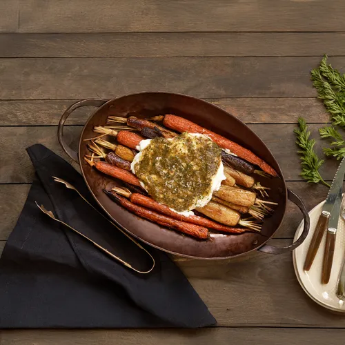 Smithey Carbon Steel Oval Roaster, 11"x 7"