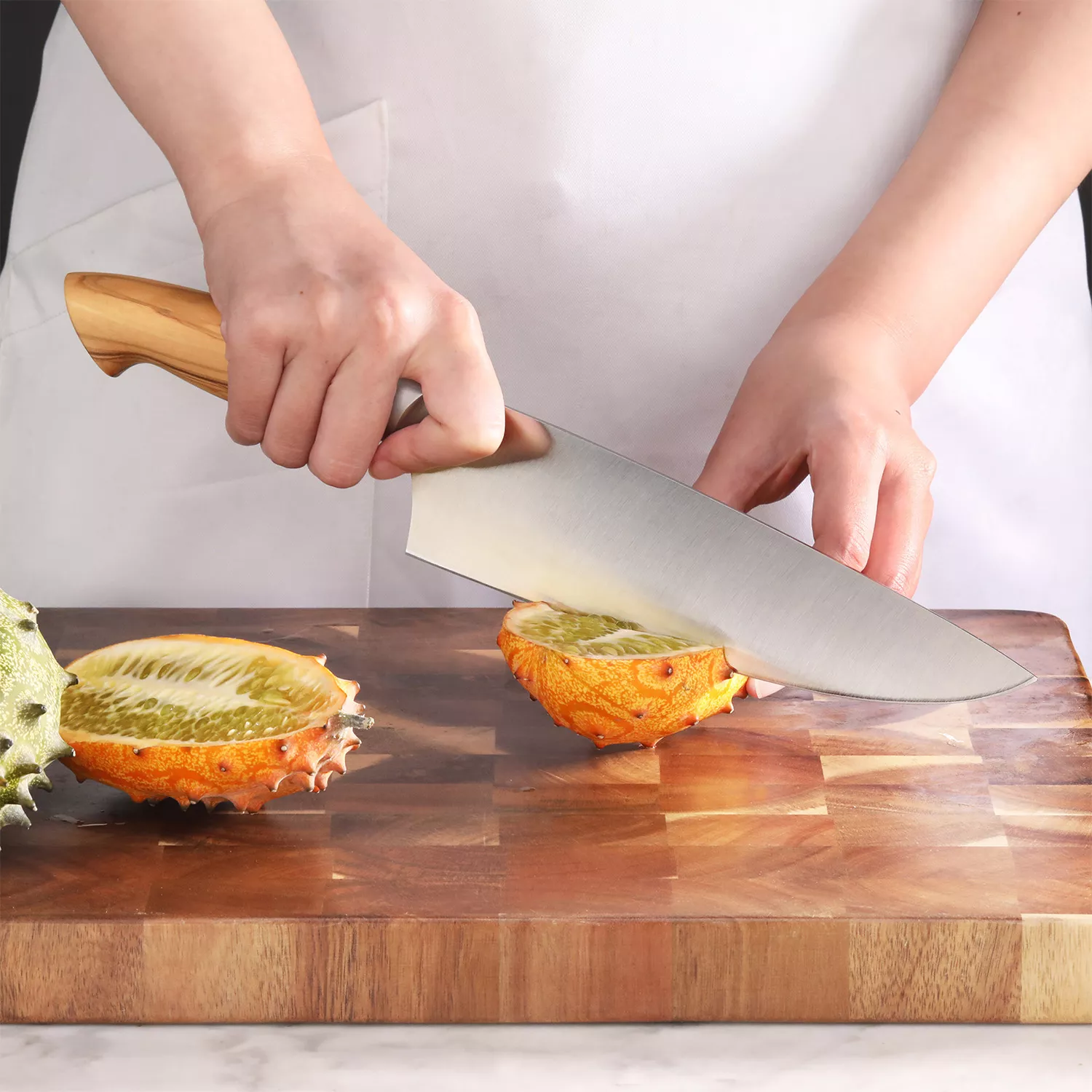 CANGSHAN Cover - 8 Chef's Knife - Solid Ash Wood Magnetic Knife