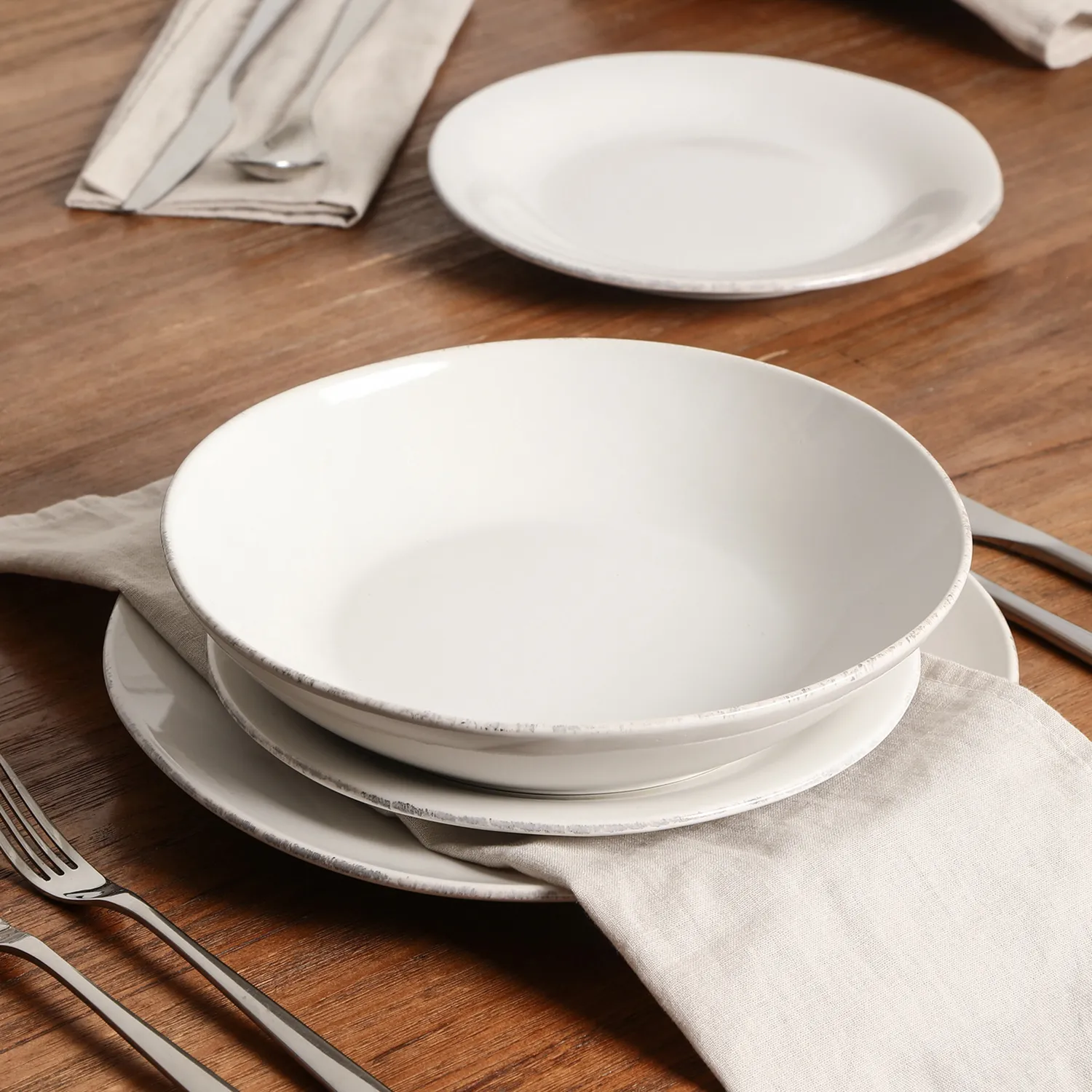 Stone Lain Essence Stoneware 12-Piece Dinnerware Set