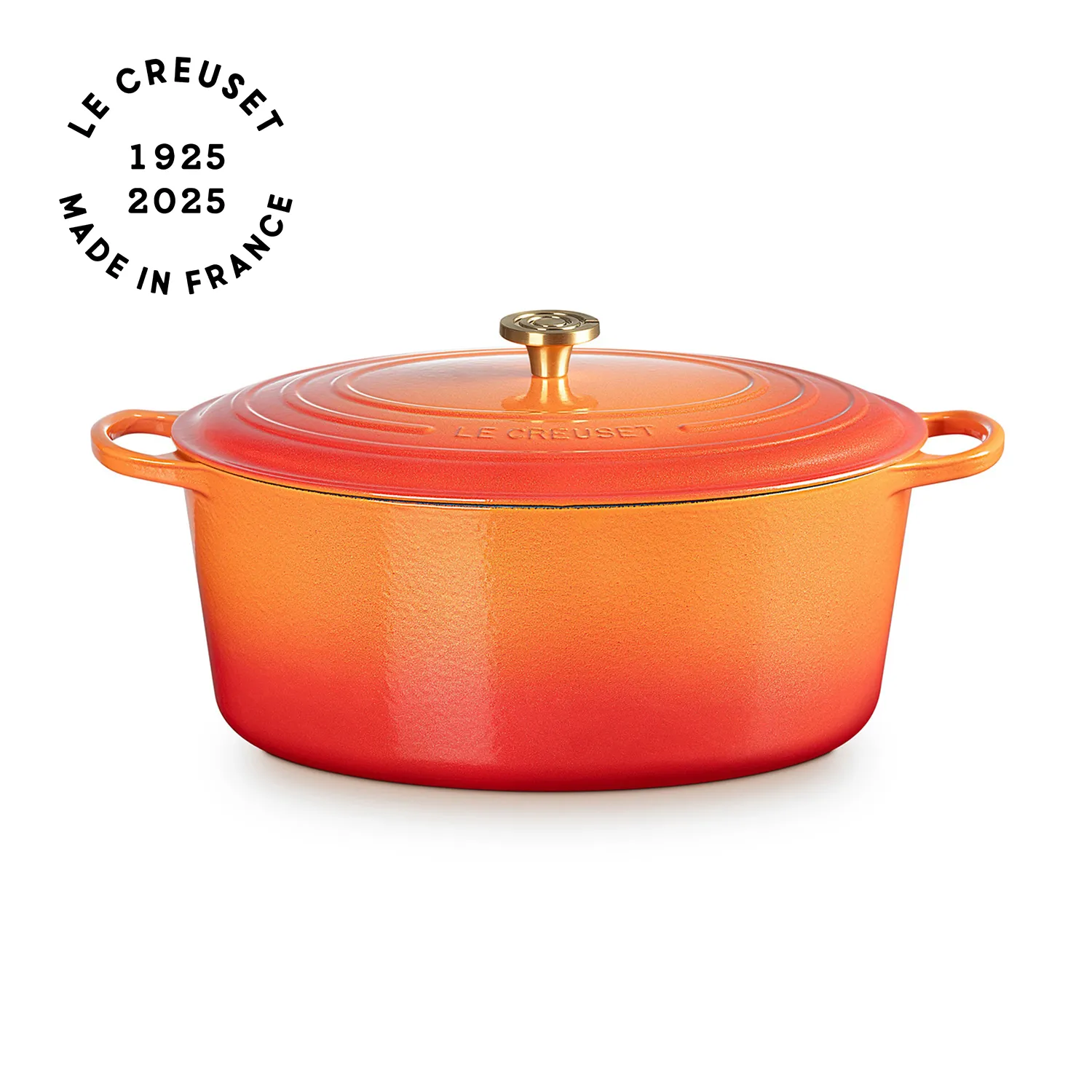 Le Creuset Signature Flamme Dorée Oval Dutch Oven, 15.5 qt.
