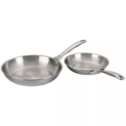 Le Creuset Stainless Steel Skillet Set, 8&#34; & 10&#34;