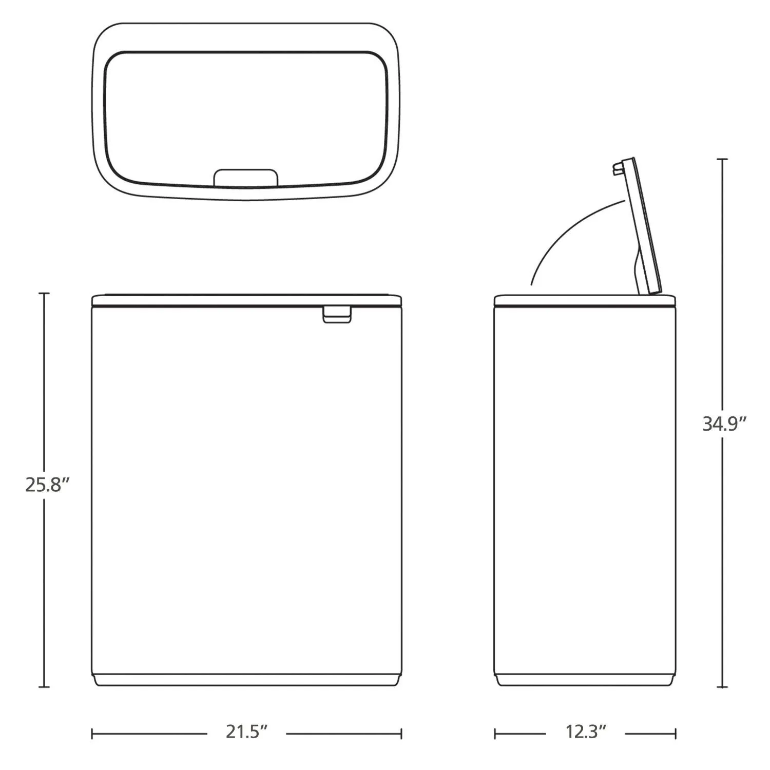 Brabantia Bo Touch Top Can, 2 x 30 L