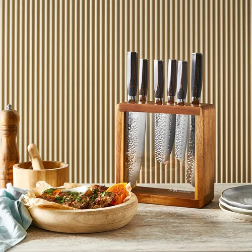 Cuisine::pro® Damashiro EMPEROR® Mokuzai 7-Piece Knife Block Set