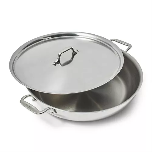 All clad D5 stainless steel 5 ply 4-quart polished sauté pan with