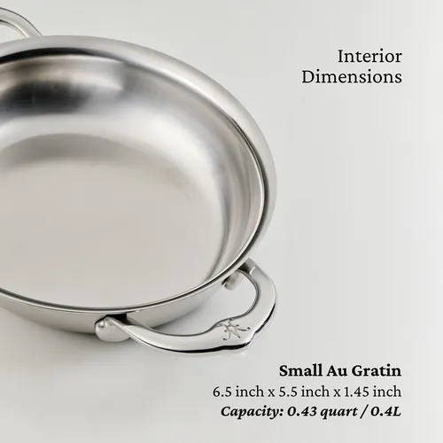 Hestan Provisions Stainless Steel Oval Au Gratin Dishes, Set of 2