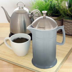 Chantal Ceramic French Press with Stainless Steel Plunger and Lid