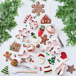 Large Gingerbread Man Copper-Plated Cookie Cutter