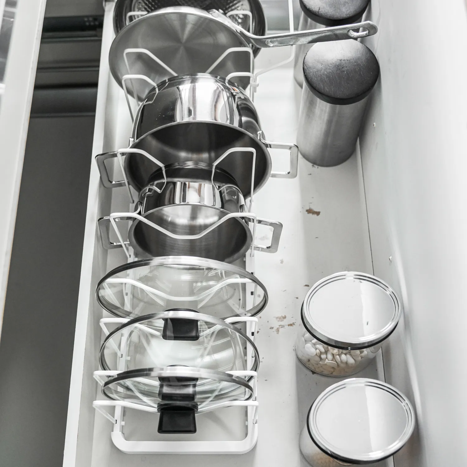 Yamazaki Tower Adjustable Cookware Organizer