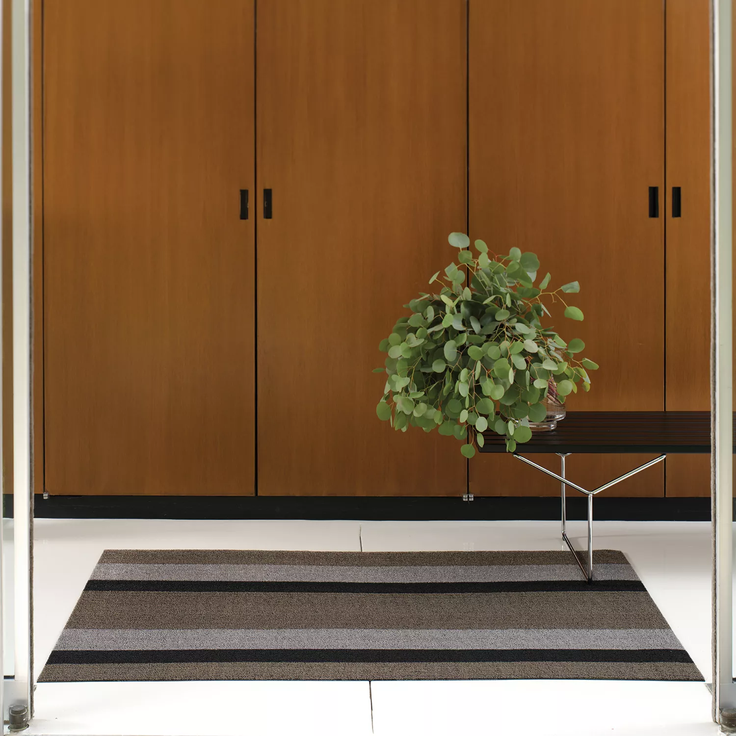 Chilewich Bold Shag Mat, Silver