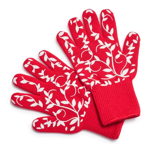 Sur La Table Floral Vine Large Oven Gloves, Set of 2