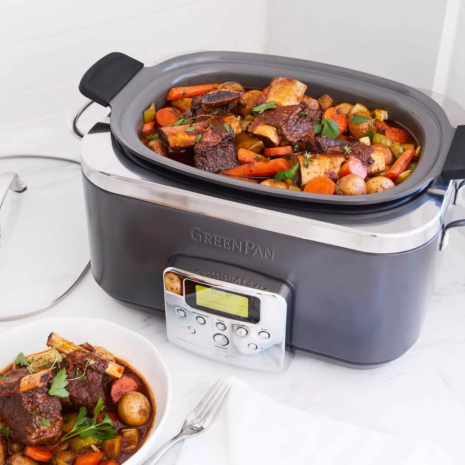 GreenPan Elite Ceramic Nonstick Slow Cooker, 6 Qt.